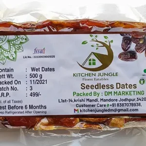 Dates Kitchen Jungle Seedless Dates 1Kg Pin Khajur Arabian Dates, Dates Dry Fruit, Fresh
