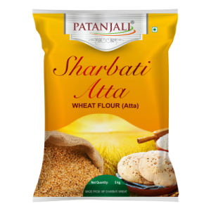 Flour: Patanjali Sarabati wheat Atta 5 kg